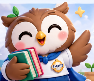 มาสคอตห้องสมุดถือหนังสือ