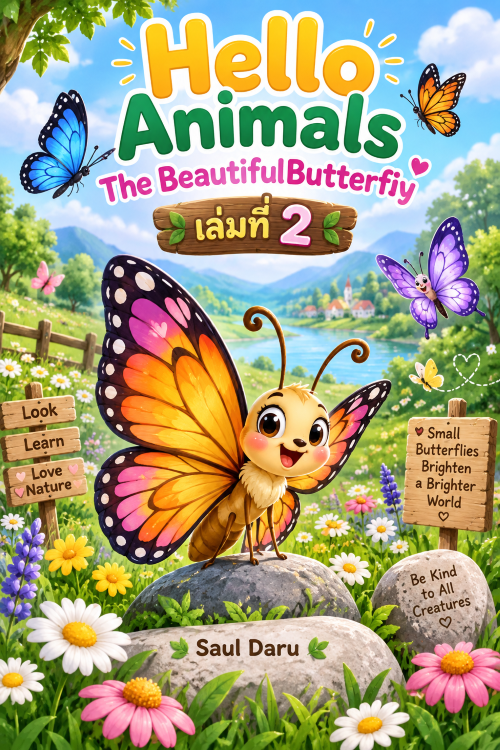 ปก Hello Animals The BeautifulButterfiy เล่มที่ 2
