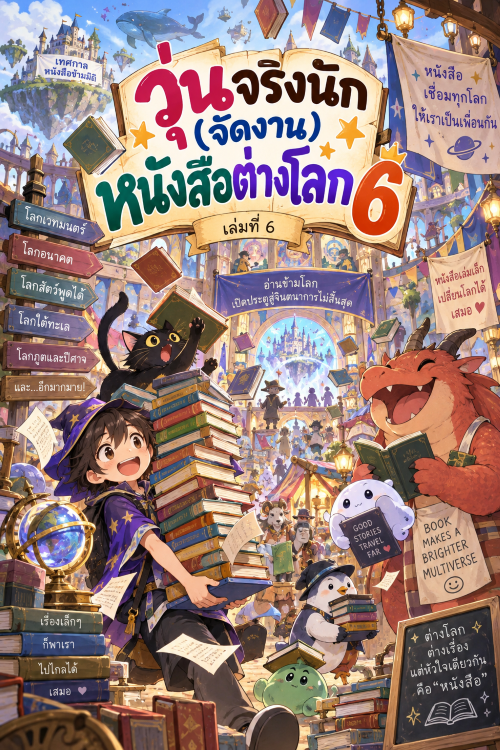 ปก วุ่นจริงนัก(จัดงาน)หนังสือต่างโลก6 เล่มที่ 6