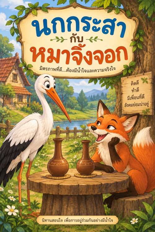 ปก นกกระสากับหมาจิ้งจอก