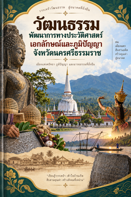 ปก วัฒนธรรม พัฒนาการทางประวัติศาสตร์ เอกลักษณ์และภูมิปัญญาจังหวัดนครศรีธรรมราช